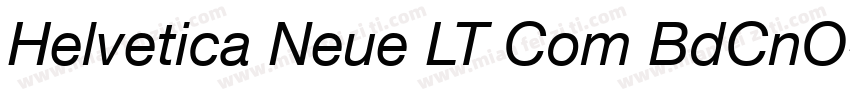 Helvetica Neue LT Com BdCnO字体转换